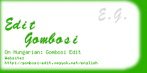 edit gombosi business card